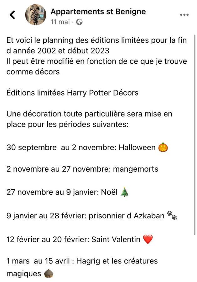 Apartamento  Harry Potter   décors, centre historique Dijon Exterior foto